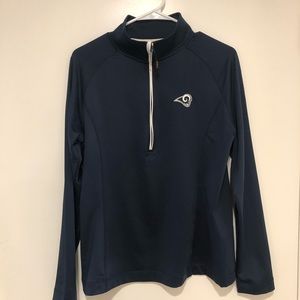 Rams Half Zip Sweatshirt SZ M